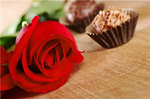 红玫瑰,巧克力糖