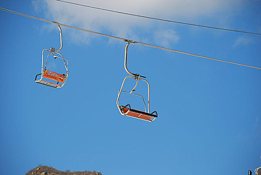 滑雪场缆车