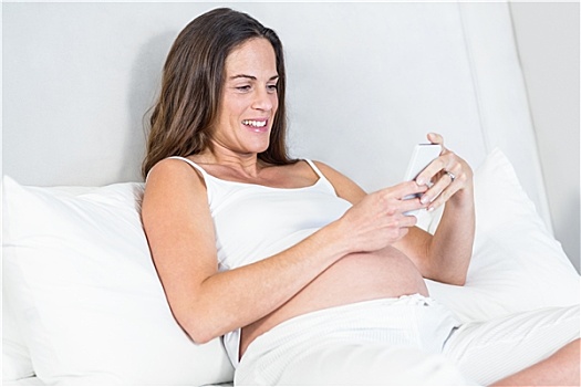 高兴,孕妇,智能手机