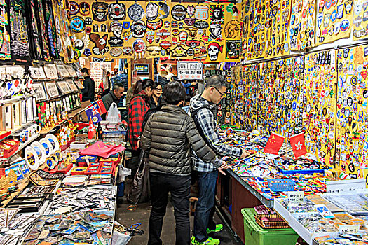 纪念品,货摊,庙街,香港,中国