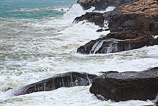 海浪,礁石,浪花