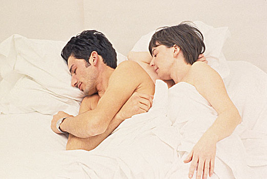 伴侣,睡觉,床,层次,白色,枕头,鸭绒被