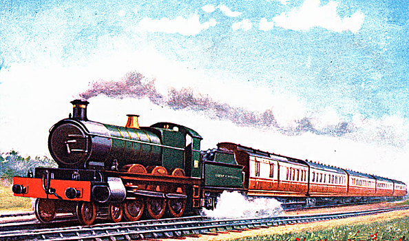 高速列车,爱尔兰,英国,明信片,20世纪10年代