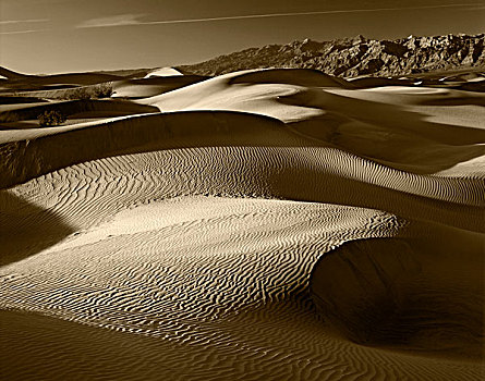 美国,加利福尼亚,死亡谷国家公园,莫哈维沙漠,沙丘,日落,大幅,尺寸