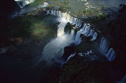 航拍,伊瓜苏瀑布,巴西