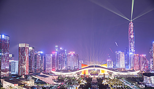 深圳中心区灯光表演