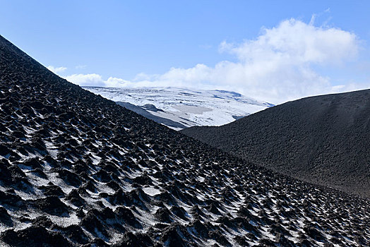 雪原,长途,徒步旅行,山脊,冰岛,欧洲
