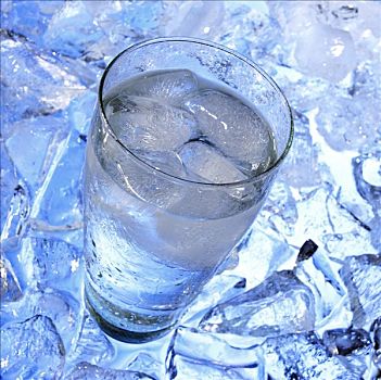 水杯,冰,冰块