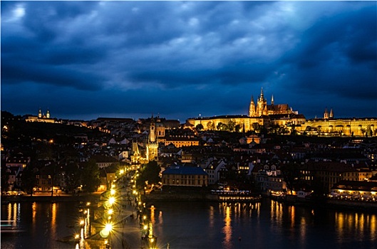 布拉格城堡,查理大桥,伏尔塔瓦河,布拉格,首都,捷克共和国