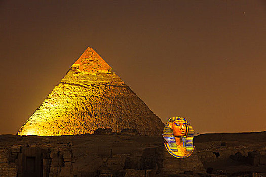 卡夫拉金字塔,狮身人面像,吉萨金字塔,高原,埃及