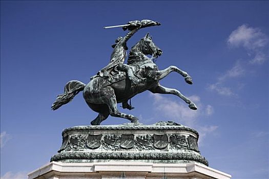 骑马,雕塑,英雄广场,霍夫堡,维也纳,奥地利
