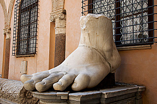 脚,巨大,雕塑,帝王,邸宅,卡比托山,博物馆,罗马,意大利,欧洲