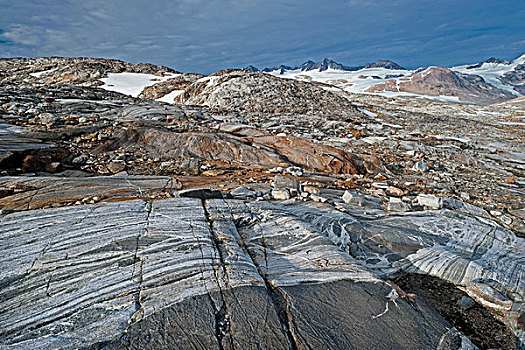 石头,冰河,安马沙利克岛,格陵兰东部,格陵兰