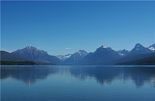 湖,冰川国家公园,蒙大拿