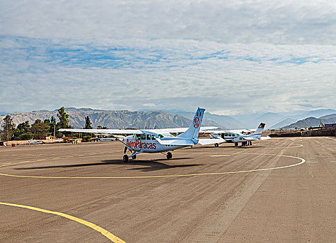 螺旋桨飞机,纳斯卡,机场,伊卡地区,秘鲁,南美