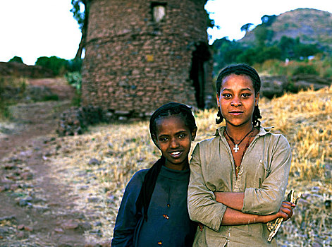 女孩,拉里贝拉,埃塞俄比亚,艺术家