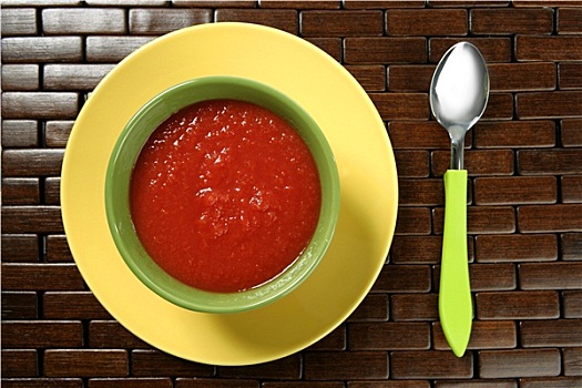 西红柿汤,彩色,盘子