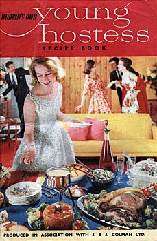 女人,年轻,女主人,食谱,20世纪50年代