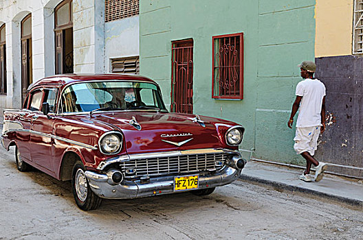 美洲,老爷车,历史,中心,哈瓦那,古巴,北美