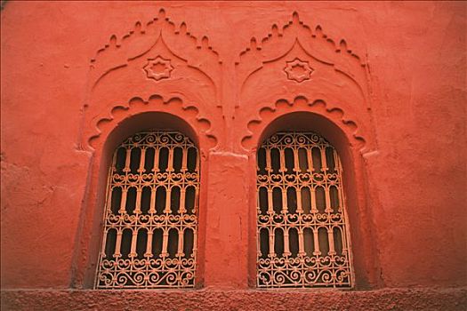 摩洛哥,玛拉喀什,特写,红色,窗户