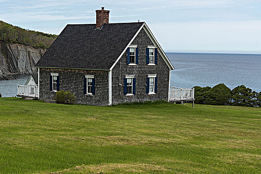 房子,水岸,乡村,布雷顿角岛,新斯科舍省,加拿大