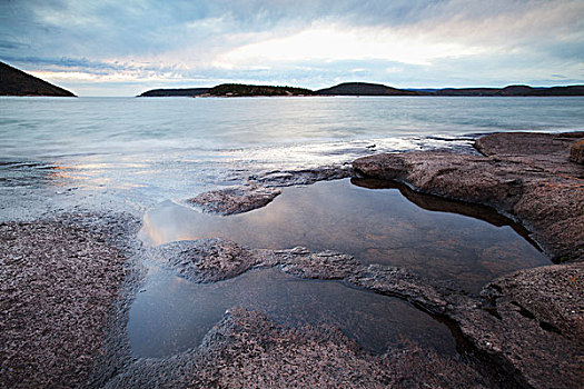 岩石,海岸线,苏必利尔湖,马拉松,安大略省,加拿大