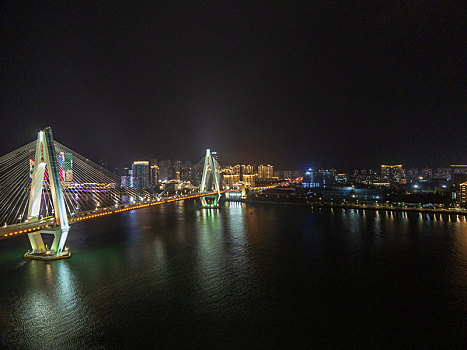 海南省海口市世纪大桥夜景