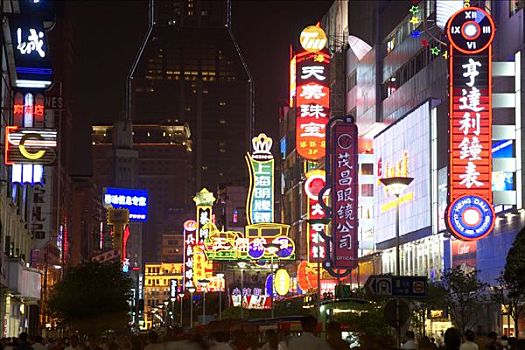 上海,南京路,夜晚