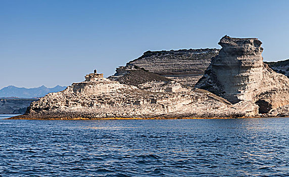 沿岸,石头,海峡,博尼法乔,科西嘉岛,岛屿,法国