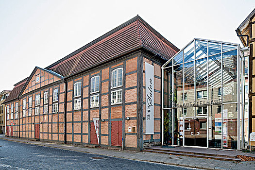 剧院,半木结构,建筑,1780年,梅克伦堡前波莫瑞州,德国,欧洲