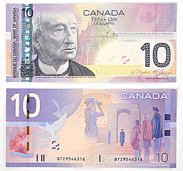 加拿大,美元,货币,正面,背影