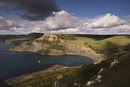 英格兰,岛,珀贝克,南方,西海岸,小路,迎面