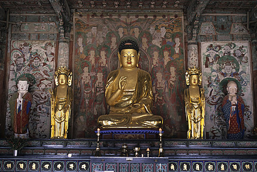 韩国,靠近,釜山,庙宇,佛教,6世纪,佛像
