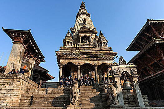 庙宇,杜巴广场,巴克塔普尔,尼泊尔,亚洲