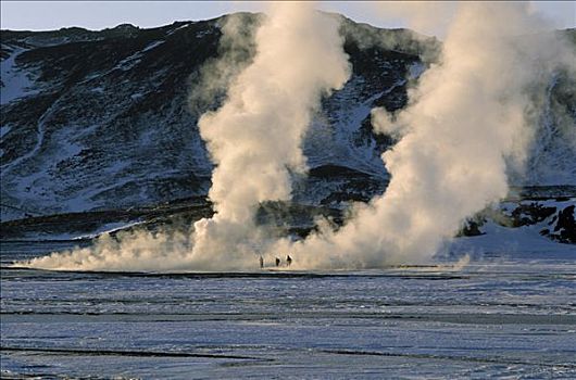 热,蒸汽,冰岛