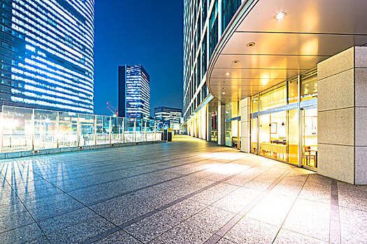 空,地面,现代办公室,建筑,市区,东京,夜晚