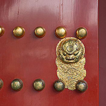 特写,门,故宫,地区,北京,中国