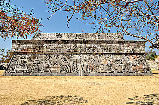 金字塔,羽毛,毒蛇,遗址,霍齐卡尔科,莫雷洛斯,墨西哥,北美