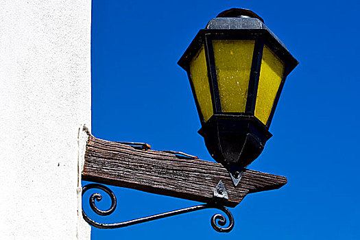 路灯,墙壁,萨克拉门托,乌拉圭
