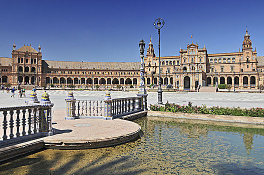 西班牙广场,地点,西班牙,建造,建筑师,塞维利亚,安达卢西亚