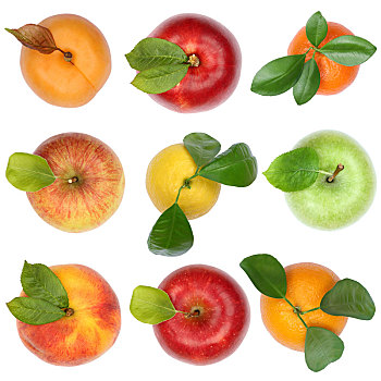 水果,俯视,苹果,橙色,抠像,隔绝