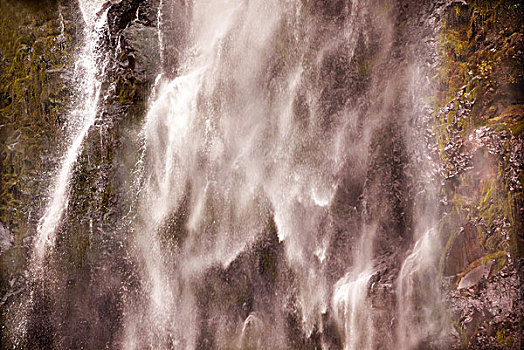 白浪,马尔特诺马瀑布,瀑布,抽象,哥伦比亚河