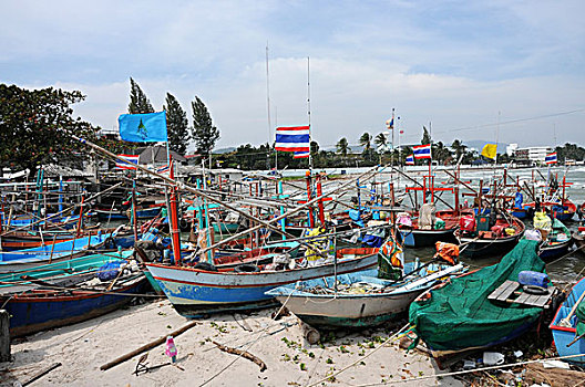 渔船,泰国,亚洲