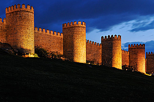 中世纪城市,墙壁,世界遗产,西班牙,欧洲