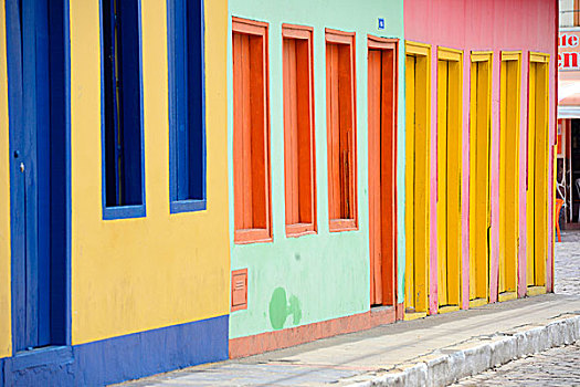 街道,色彩,房子,巴伊亚,东北方,海岸,巴西,南美