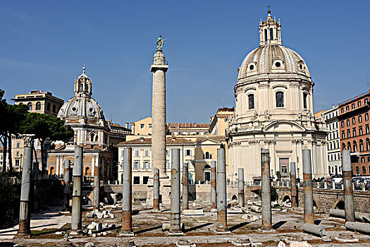 柱子,大教堂,罗马,拉齐奥,意大利,欧洲