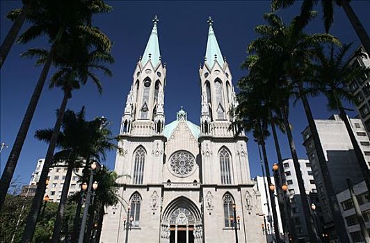 建筑,大教堂,圣保罗,巴西