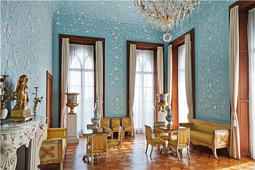蓝色,房间,宫殿