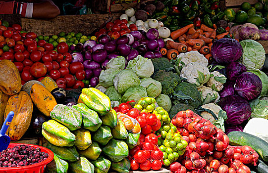 特写,果蔬,市场,小,乡村,厄瓜多尔,南美