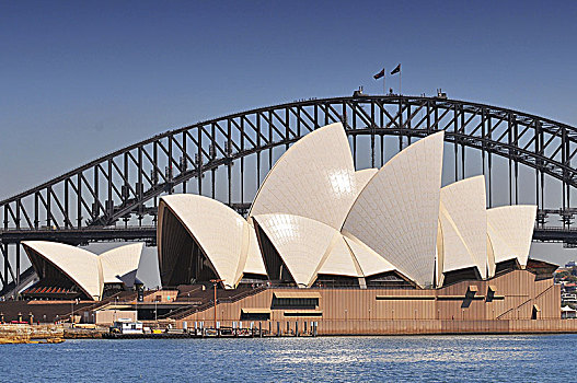 悉尼歌剧院,海港大桥,风景,悉尼,植物园,新南威尔士,澳大利亚